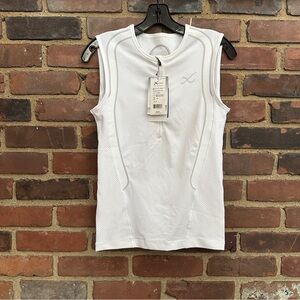 CW-X Ventilator Web Tri Top White half zip (Medium)